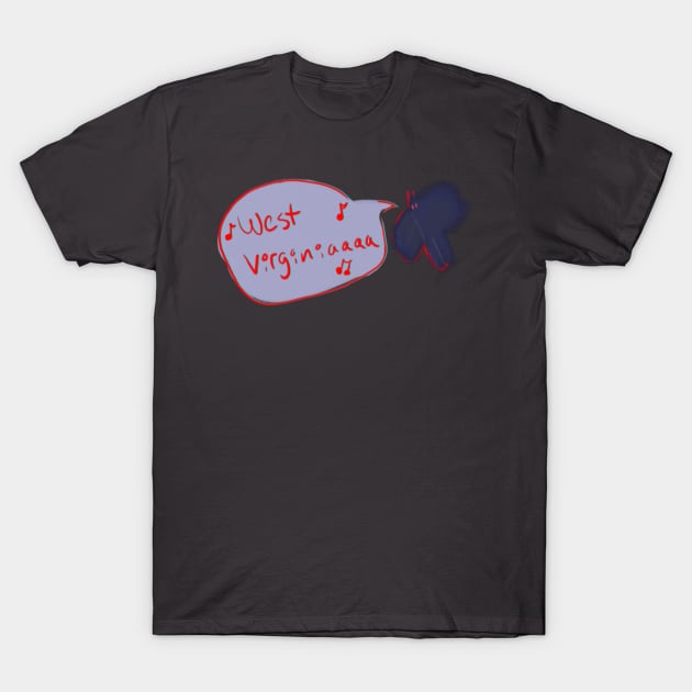 mothman singin his lil heart out (no background) T-Shirt by goblinbabe